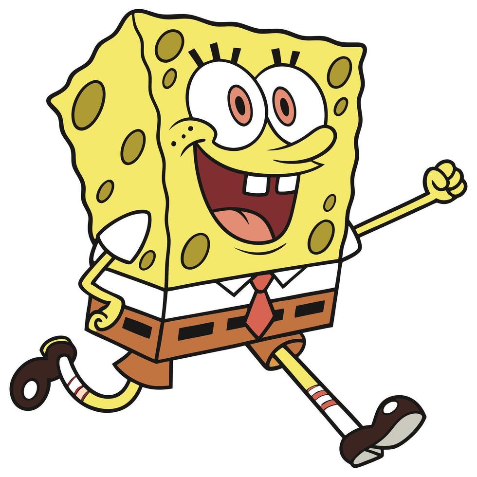 Spongebob running clipart vector
