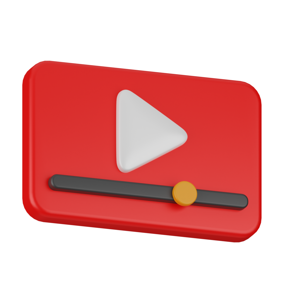3D Play Button with Slider png