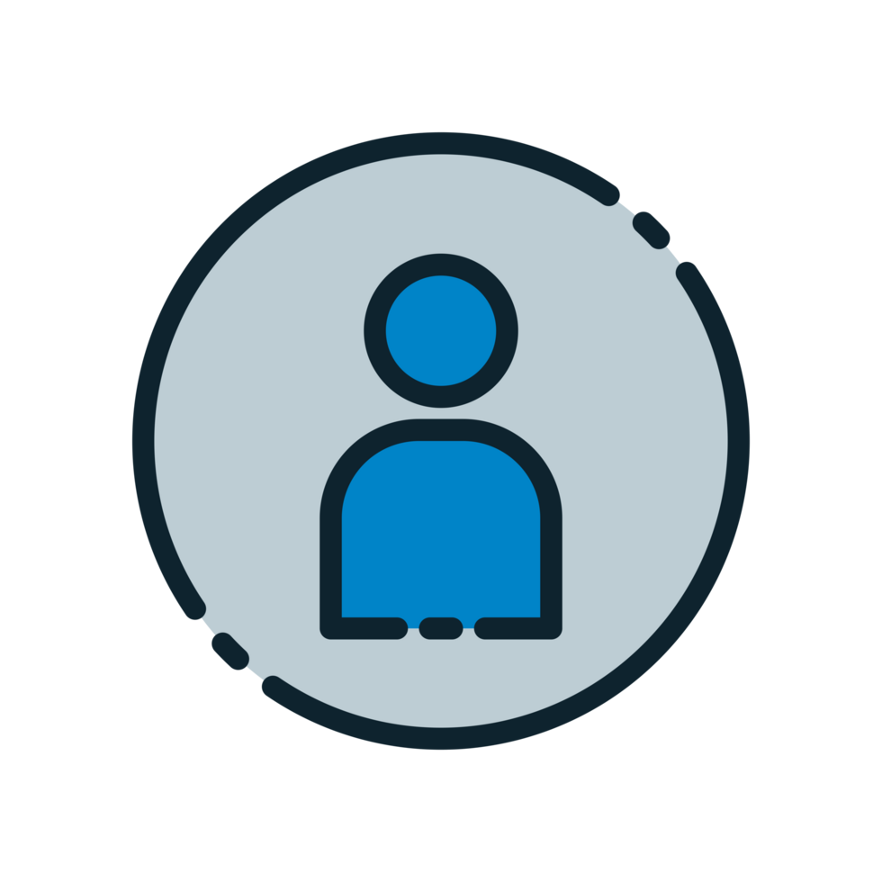 A person icon in a circle png