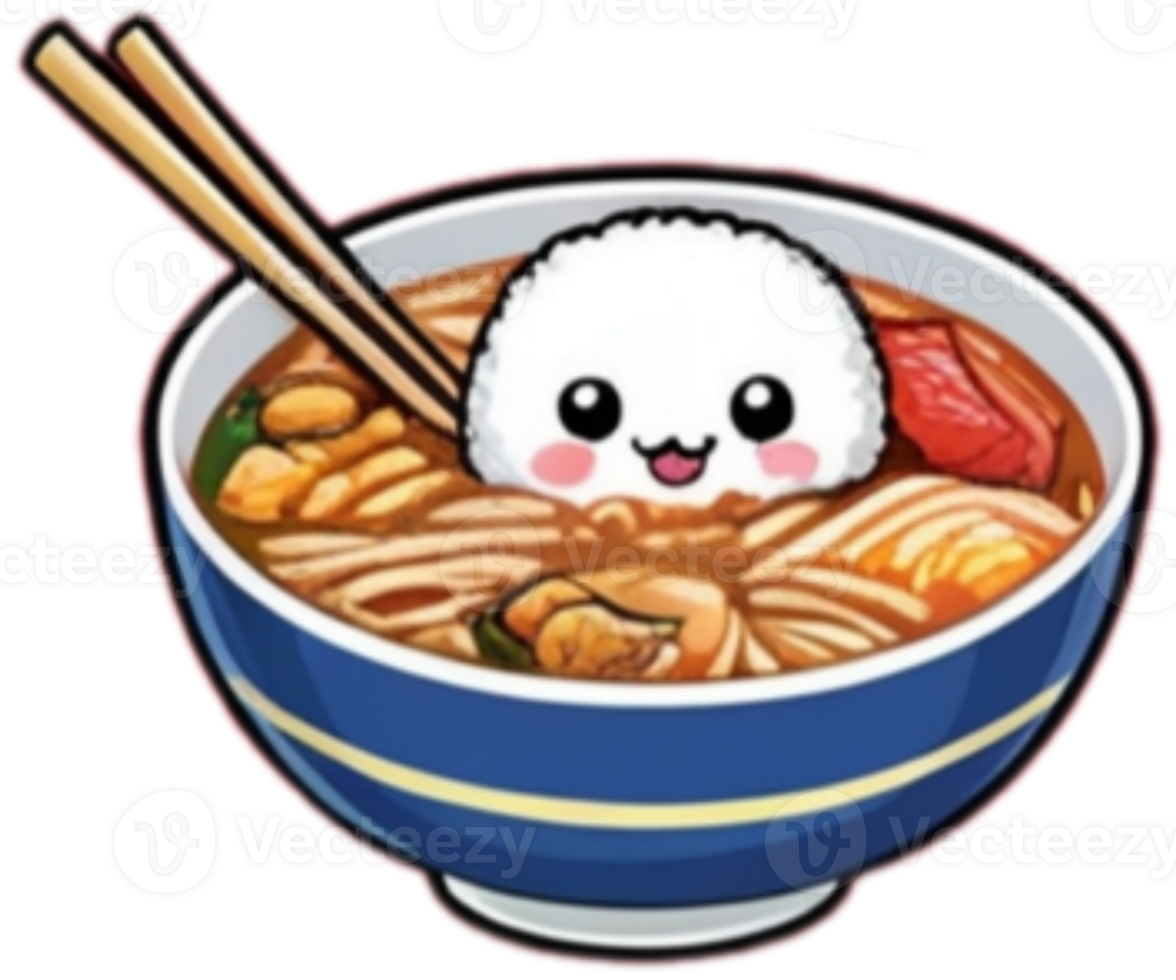 Japanese Food bowl of rice and chopsticks png