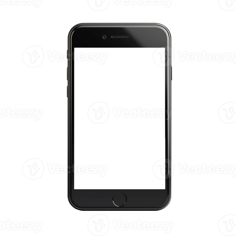 Mobile Phone Isolated on Transparent Screen png