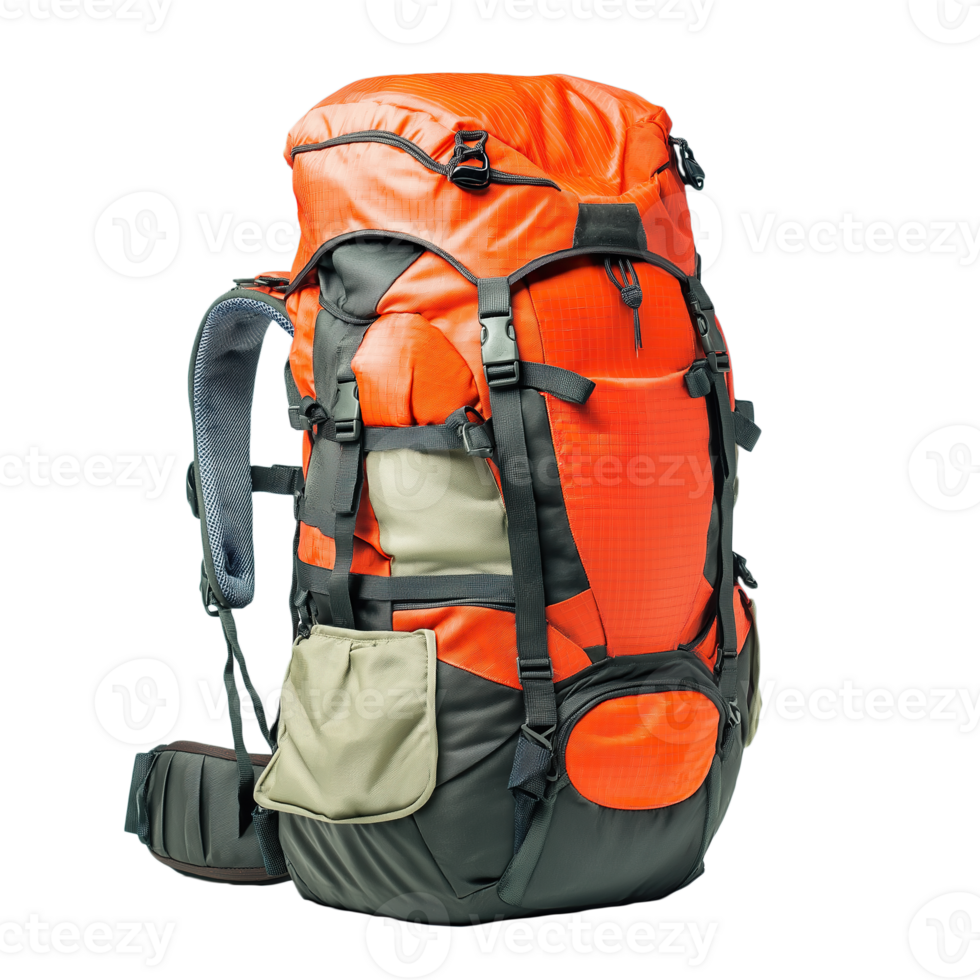 Minimalist Tourist Backpack, Isolated on Transparent Background png