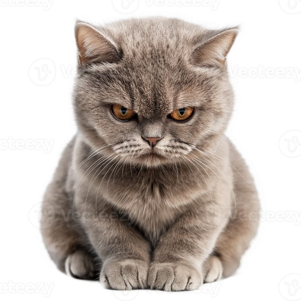 Grumpy Cat , Expressive Feline with Attitude on Transparent Background png