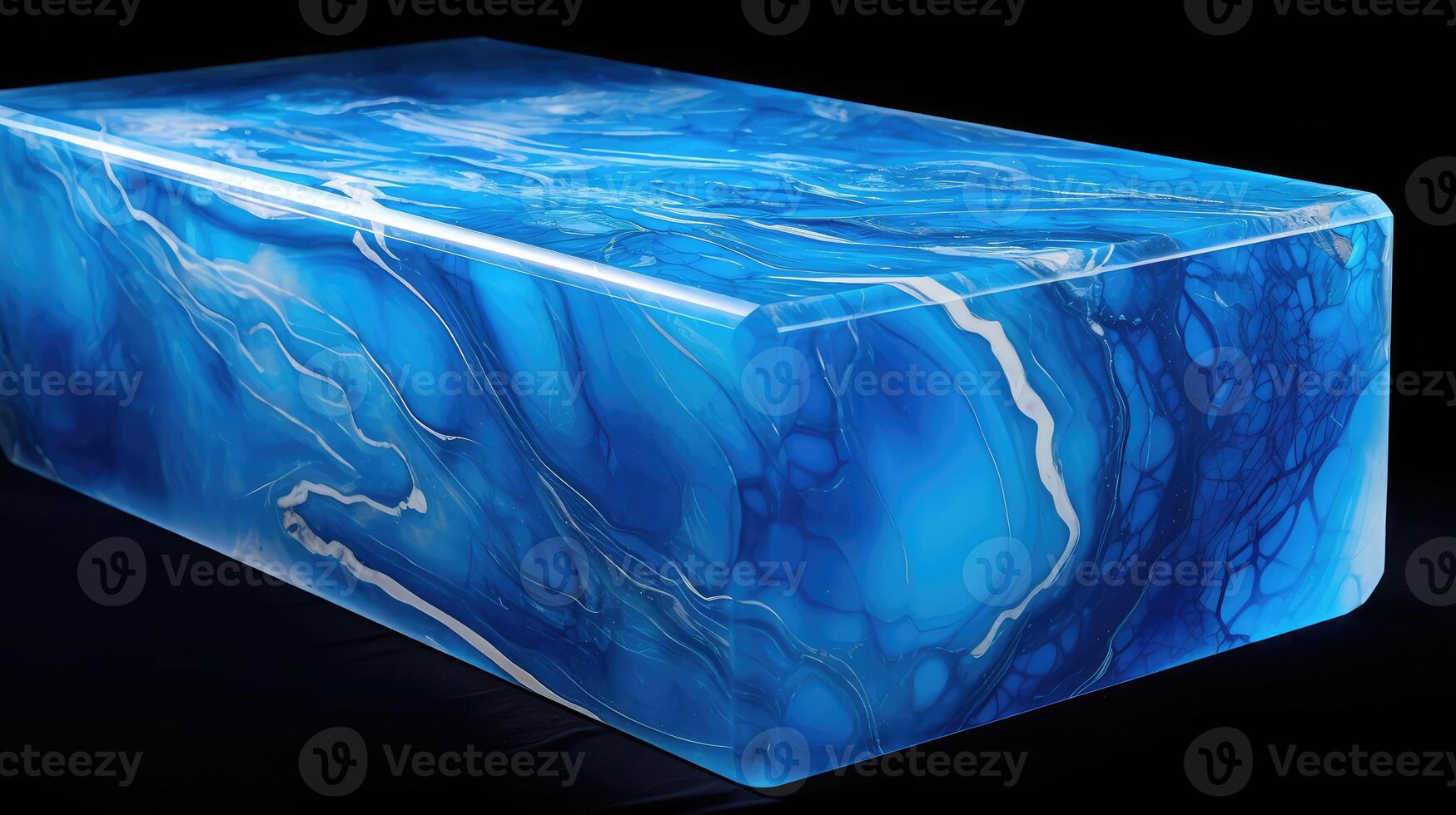 reflecting blue fluid marble photo