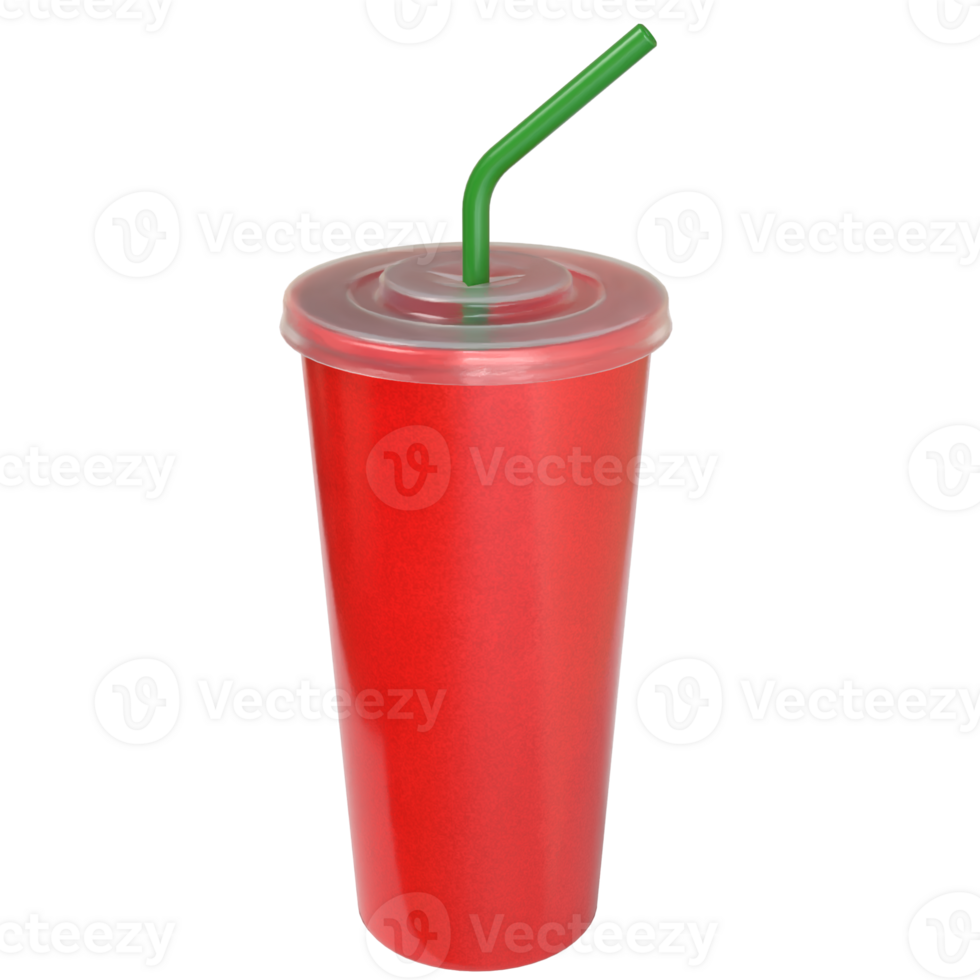 Red paper cup for drink concept . png