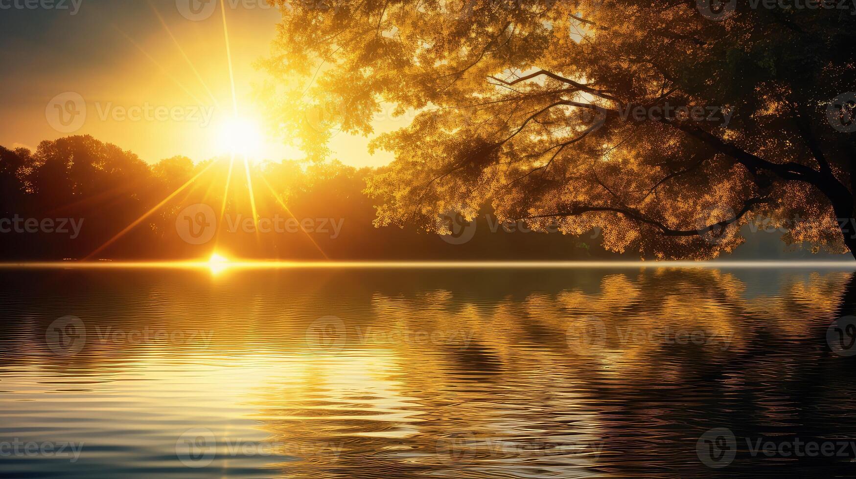 lake golden flare photo