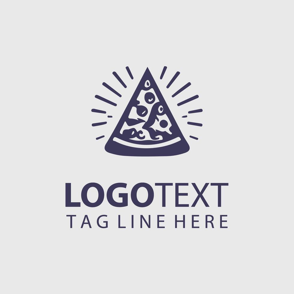 Pizza logo design vector