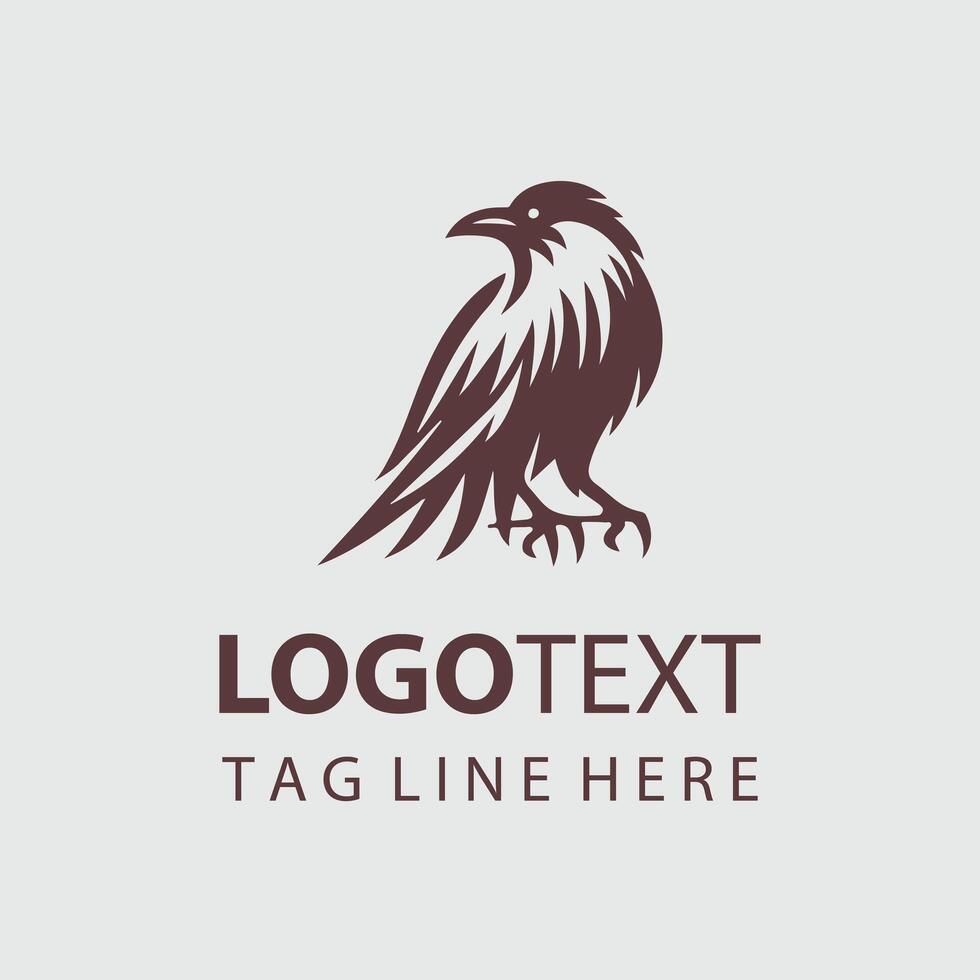 Midnight Crow Logo Design vector