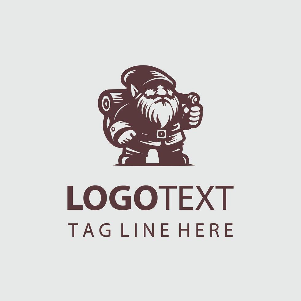 Tiny Titan Dwarf logo vector
