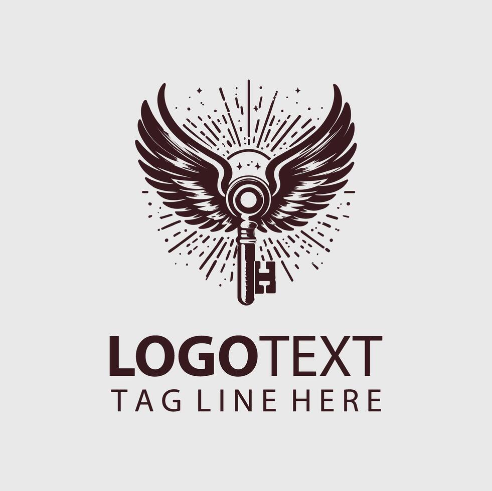 wings logo design vector