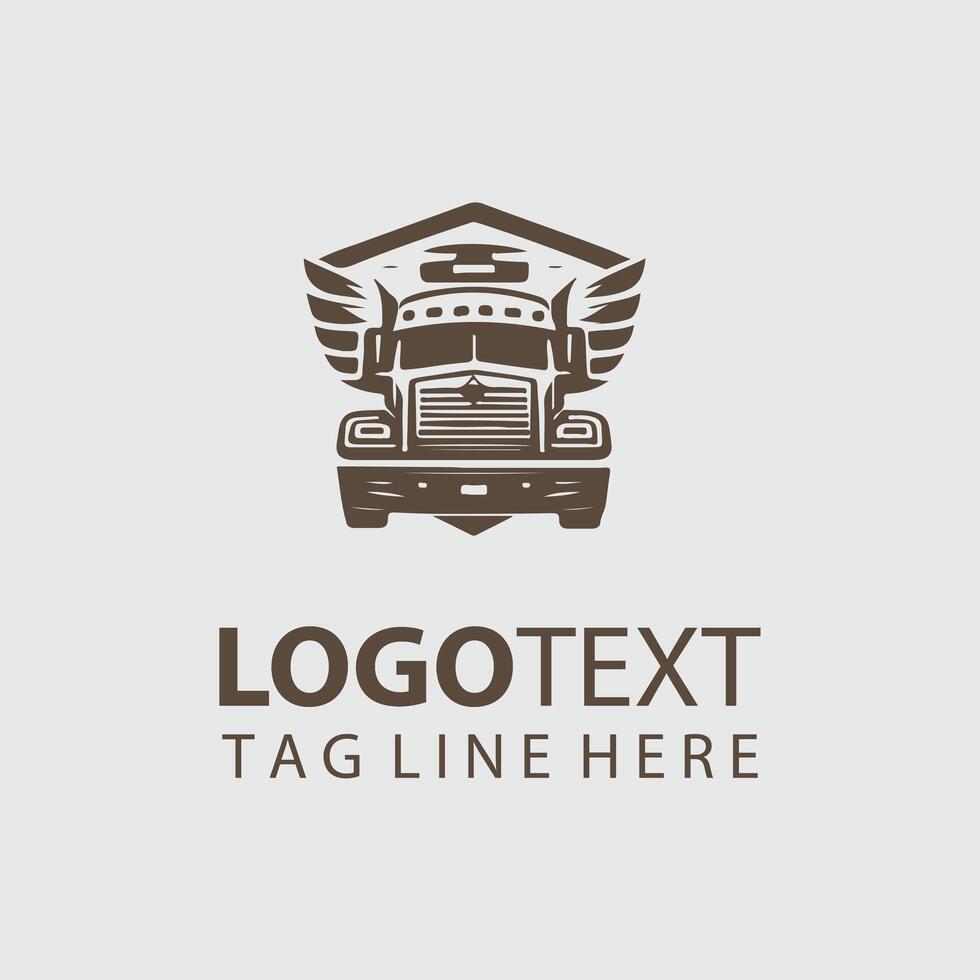 Speed Haul Truck Logo Design vector