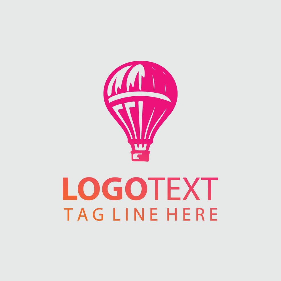 Balloon Sky AI Air ballon logo vector