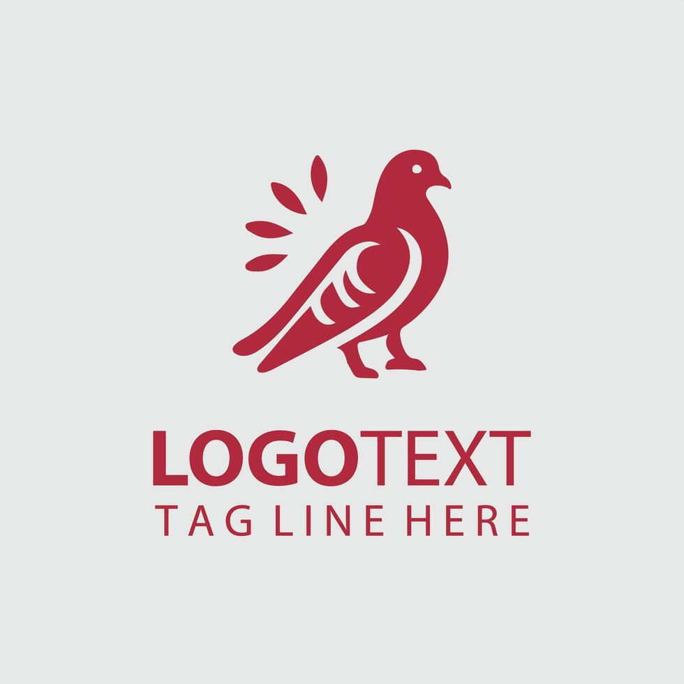 Feathered Flight Pigeon logo vector