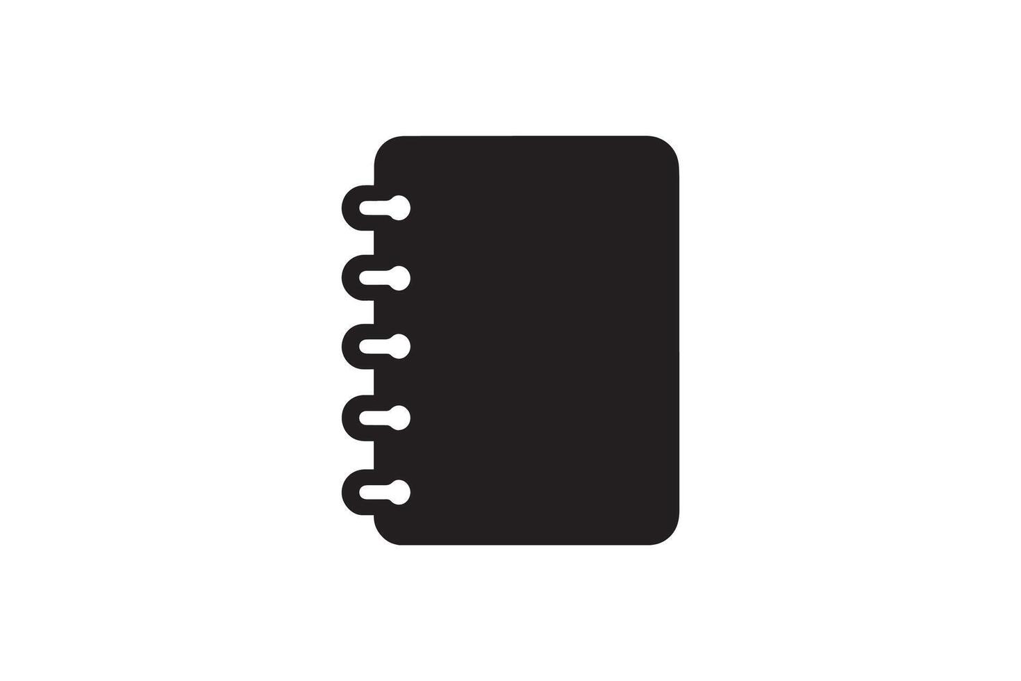 A black notebook with a white background vector