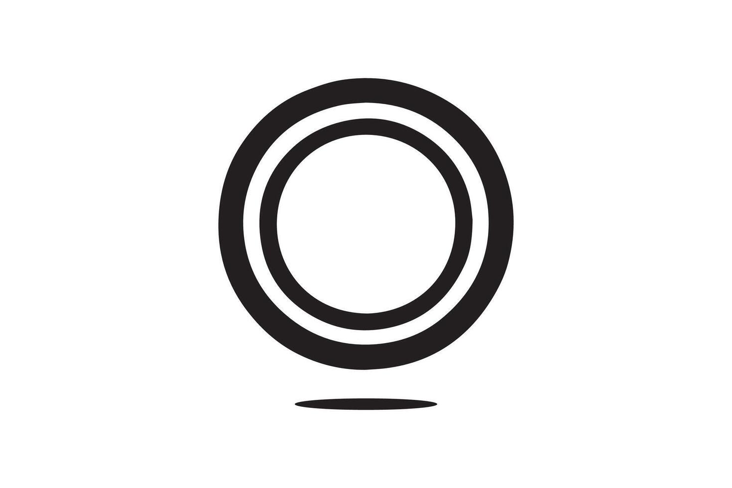 A black and white image of a circular object vector