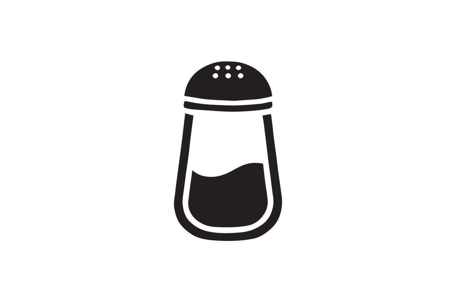 Salt and pepper shaker icon illustration vector