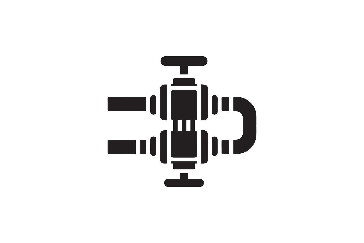 A black and white illustration of a valve vector
