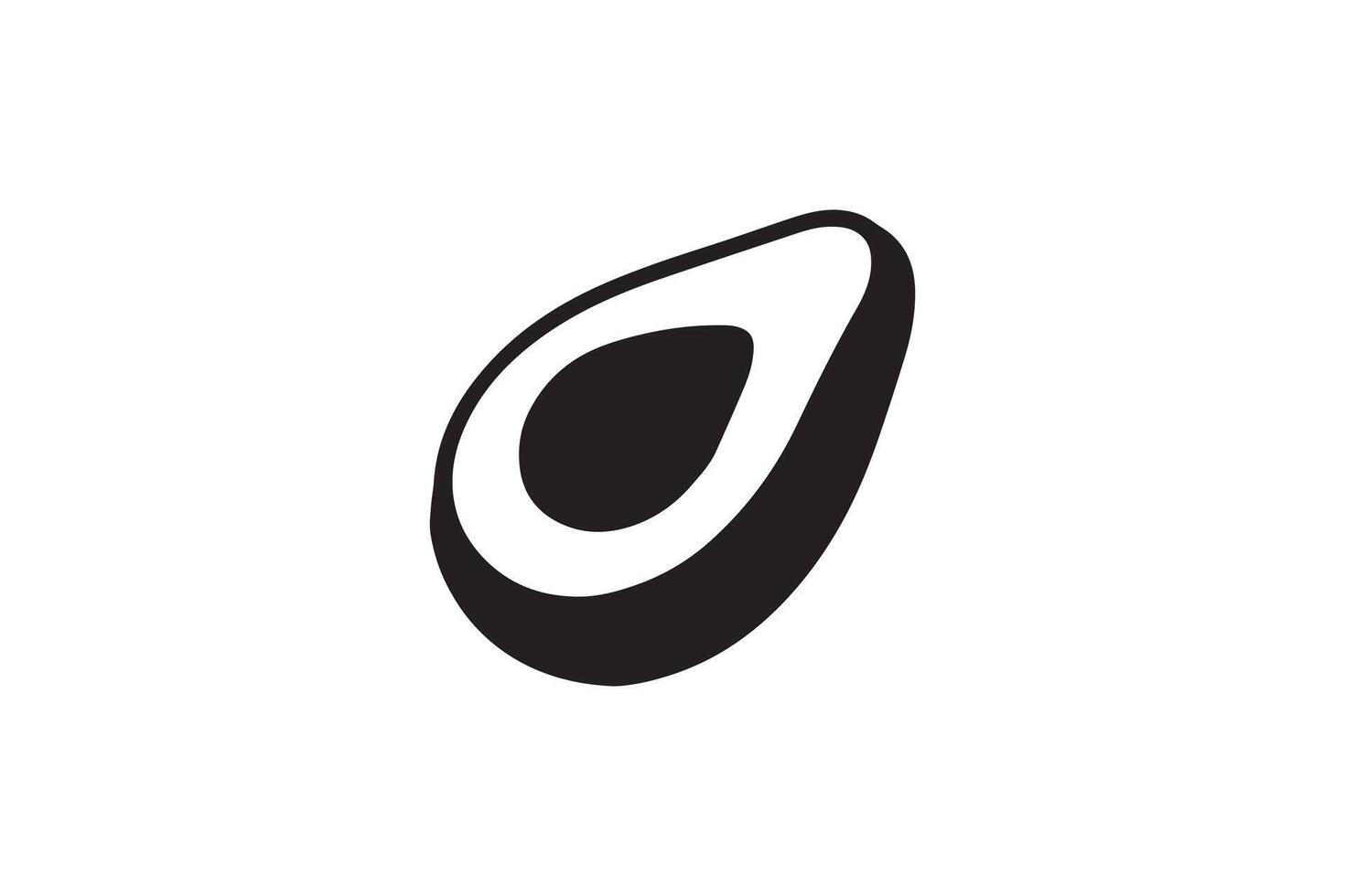 An avocado icon on a white background vector