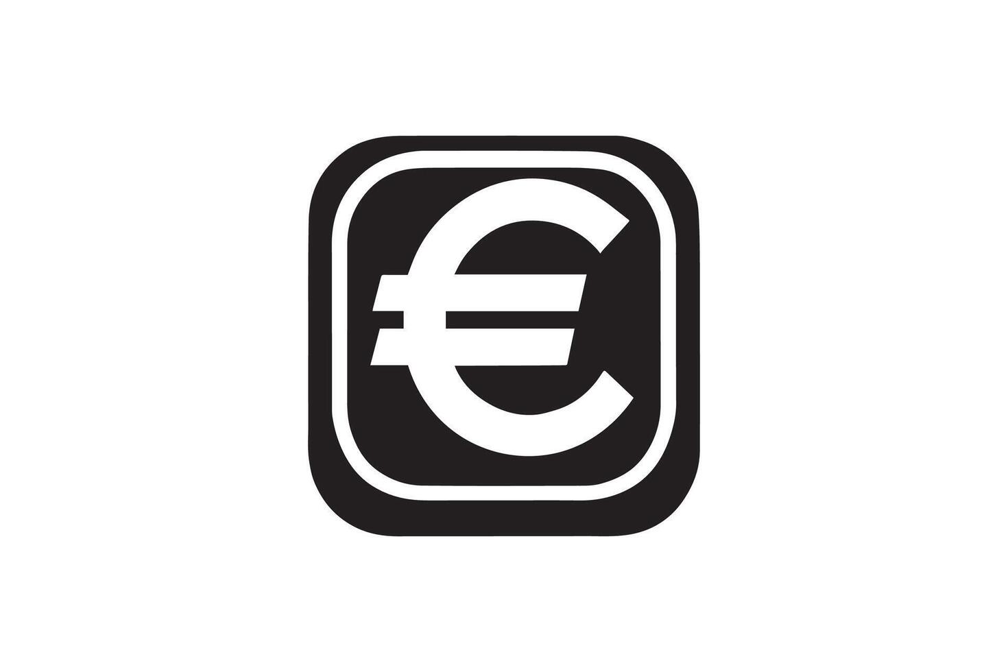 Euro sign icon illustration vector