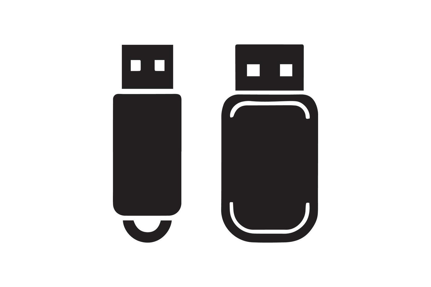 Usb flash drive icon illustration vector