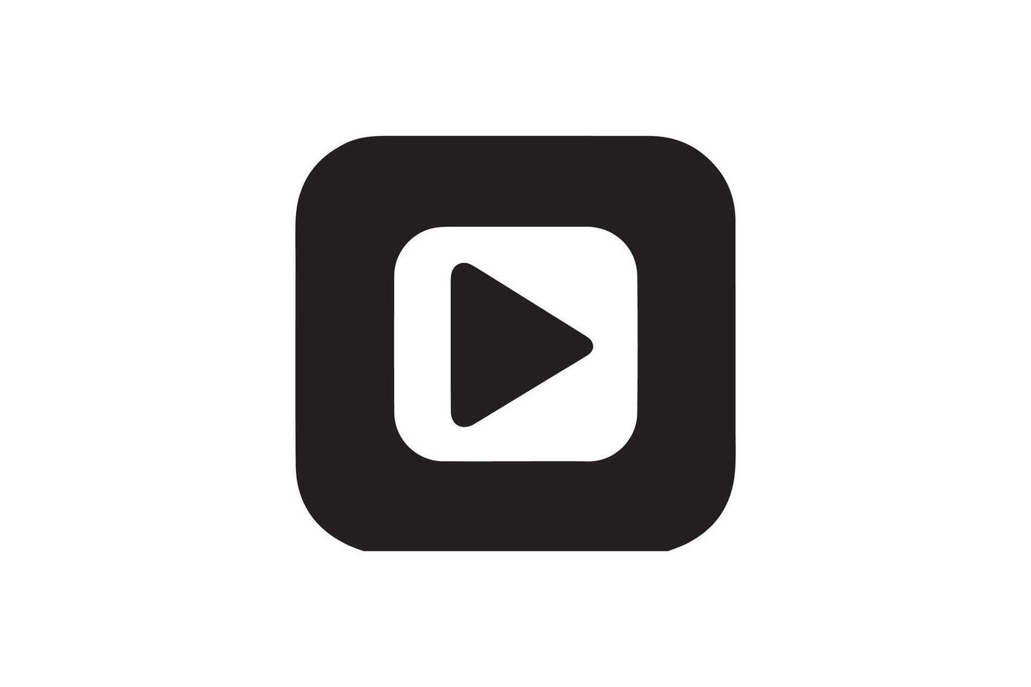 Play button icon on white background vector