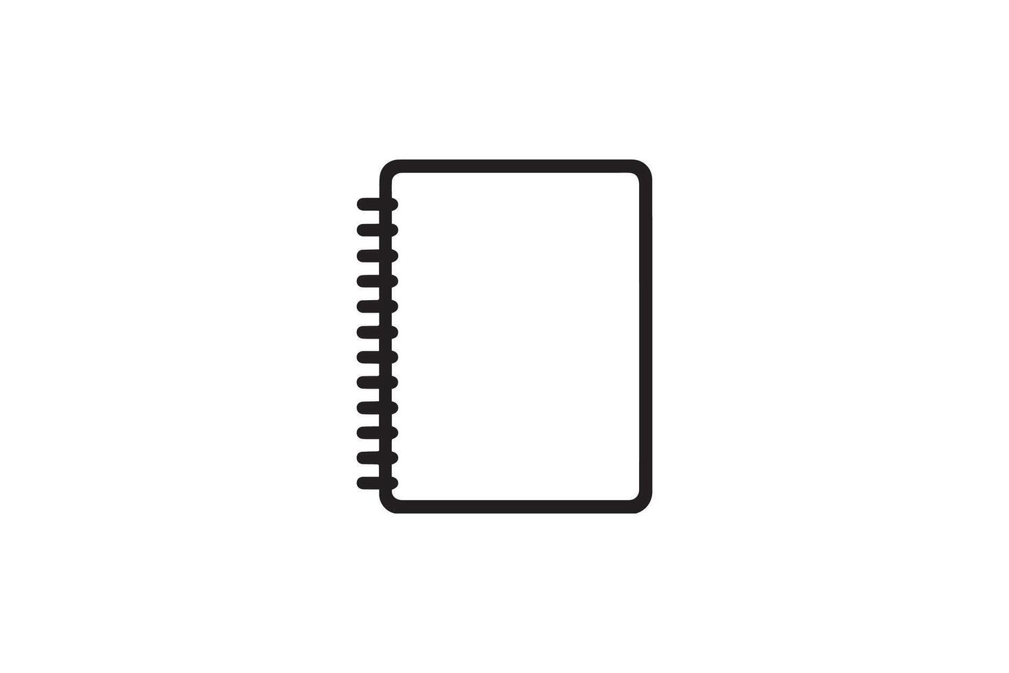 Notebook icon illustration isolated on white background vector