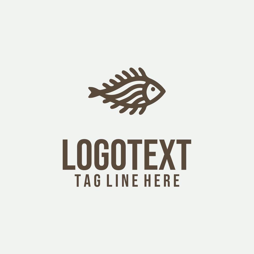 Jetstream Fish linear fish logo vector