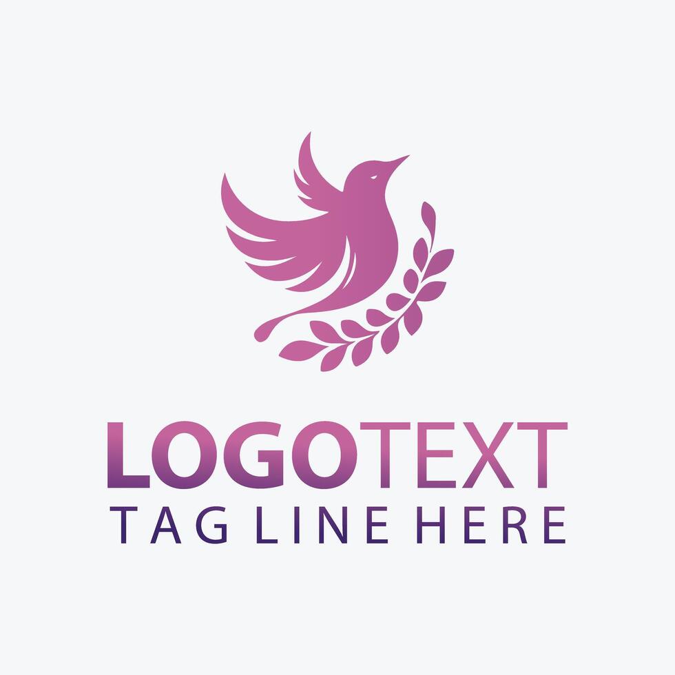 Monarch Pigeon Elegant Bird Logo vector