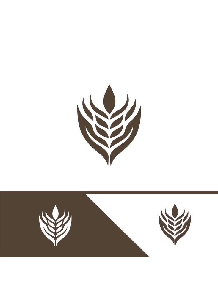 Stalked Wheat Logo Design vector