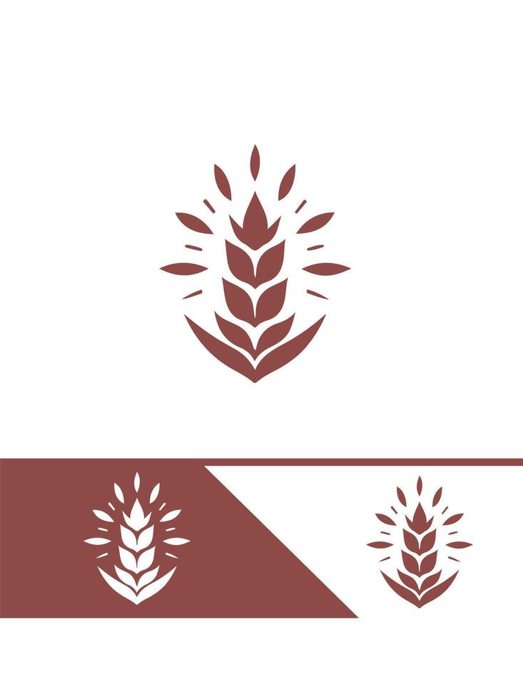 Amber Essence Wheat Logo Design vector