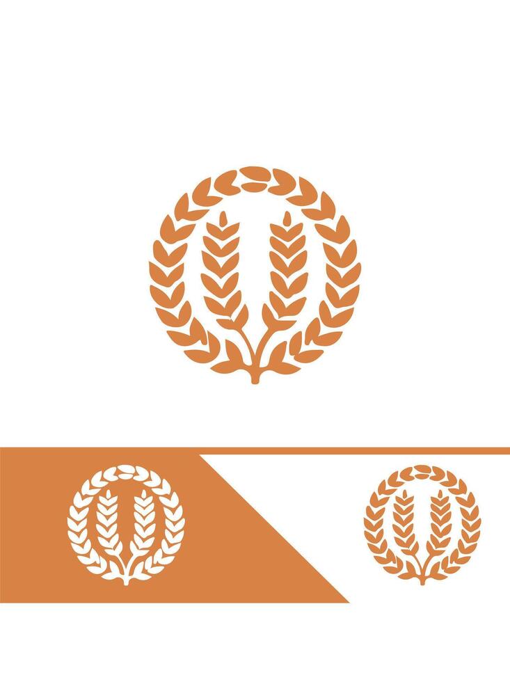Amber Fields Wheat Logo Design vector