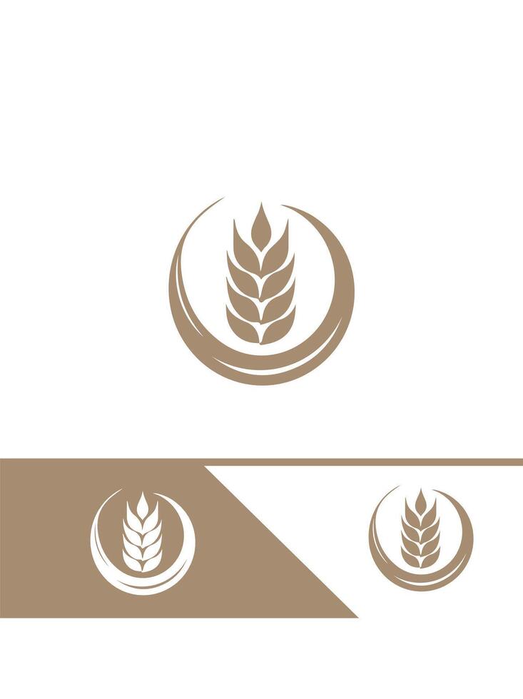 Wheat Crest Logo Design vector