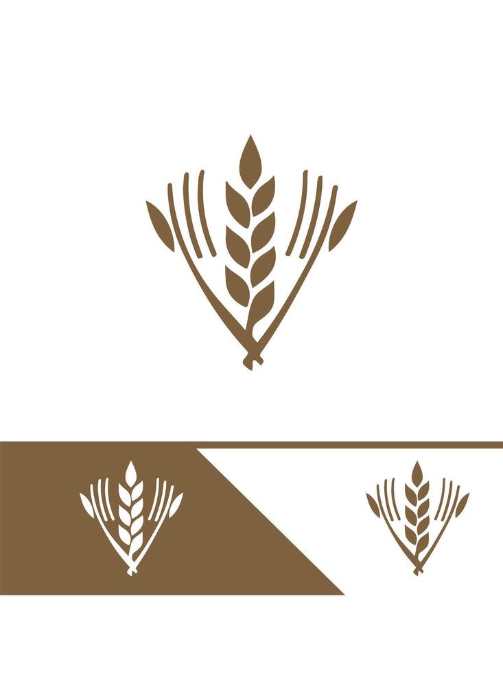 Flour Field Wheat Logo vector