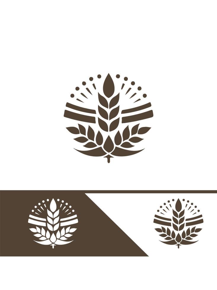 Harvest Grain Wheat Logo vector