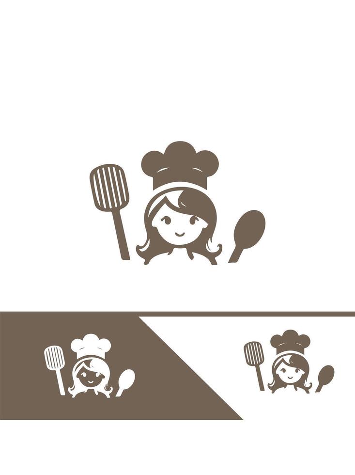 Honey And Spice Bakery Girl Logo vector