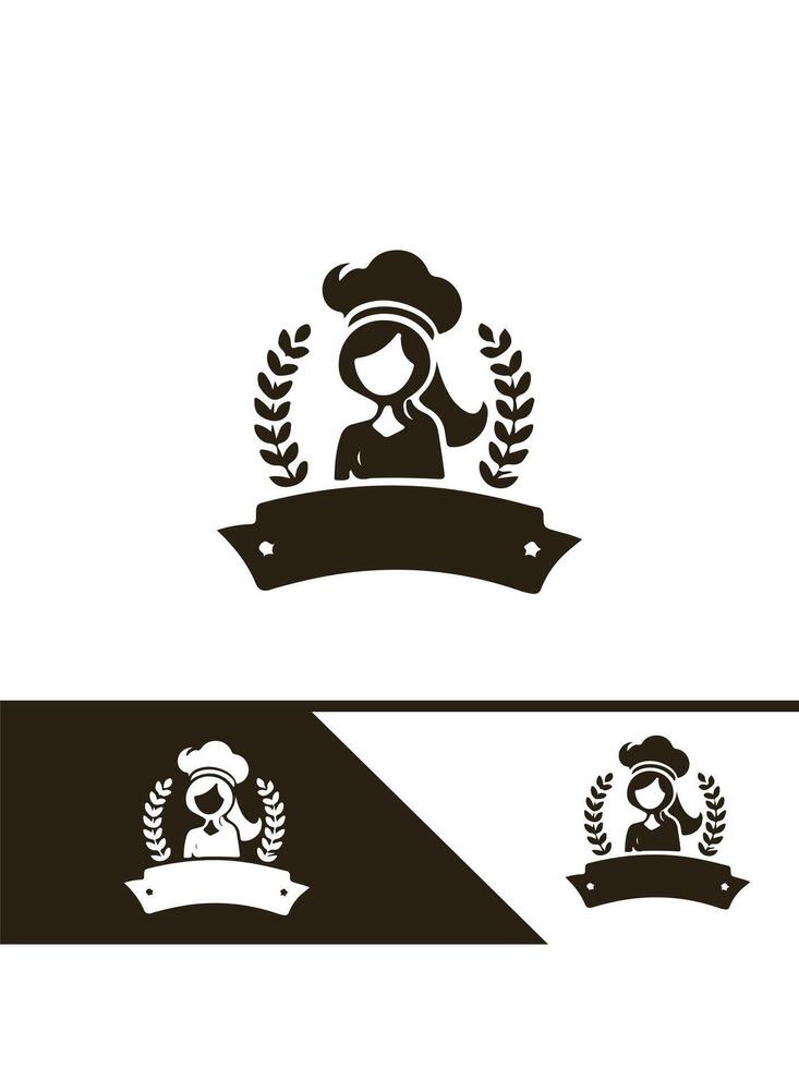 Lush Layers Bakery Girl Logo vector