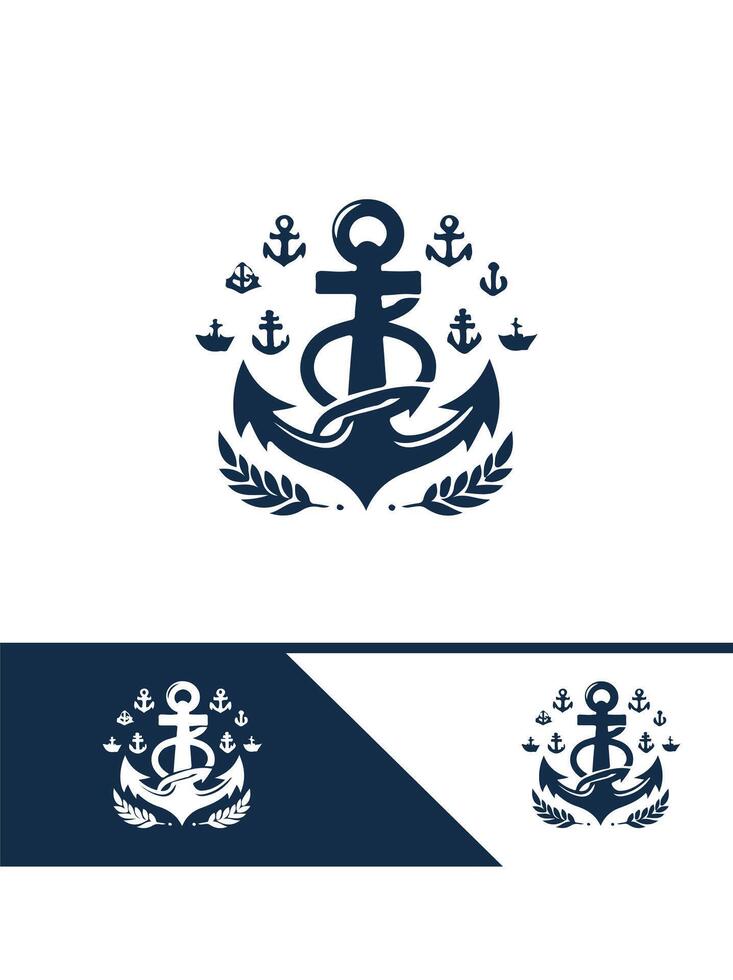 Sea Breeze Anchor Logo vector