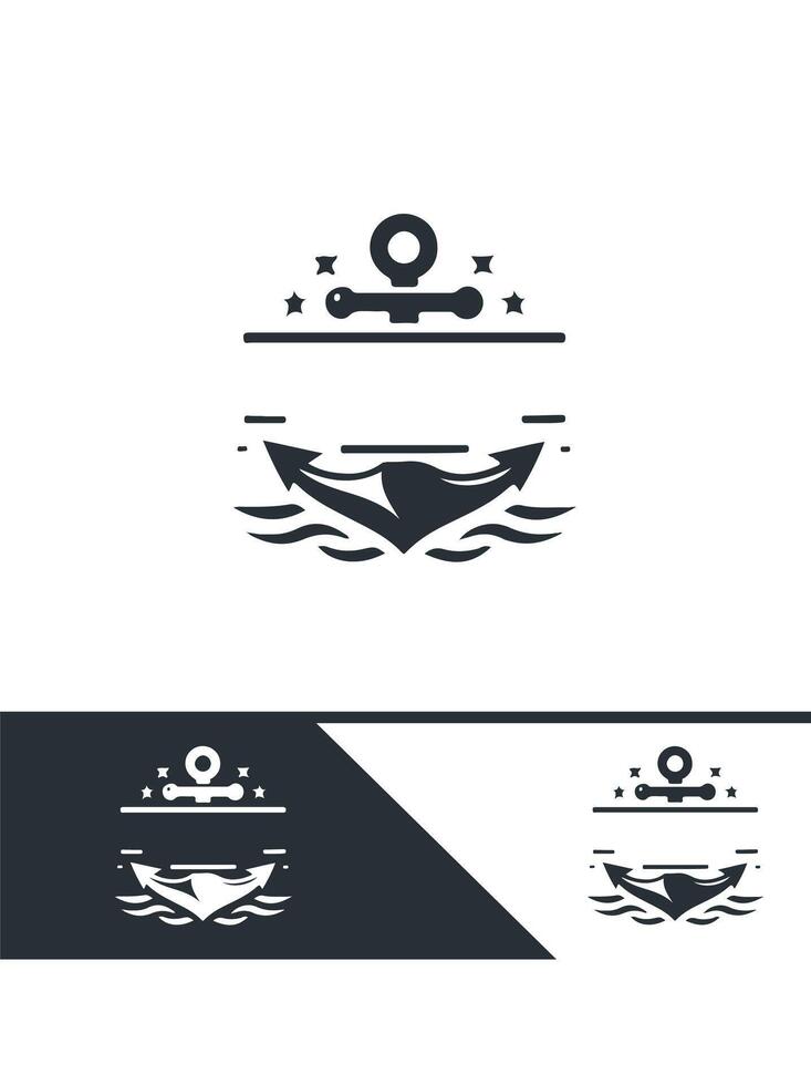 True North Anchor Logo Design vector