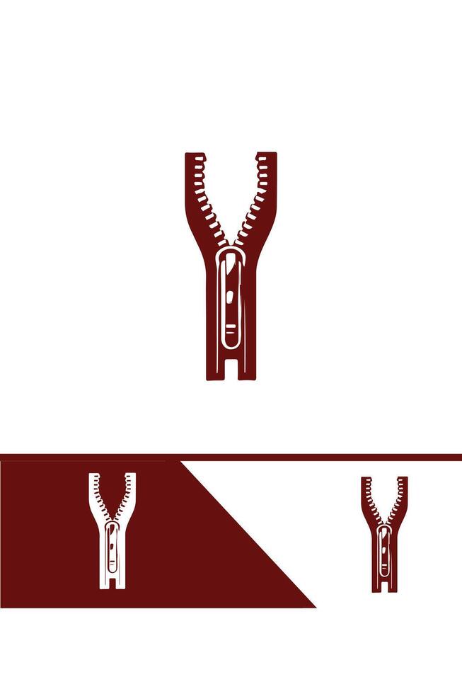 Wave Zipper Logo Design vector