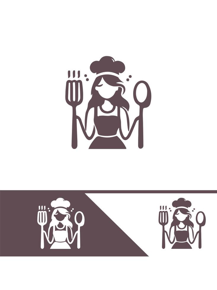 Sugar Rush Sweeties Bakery Girl Logo Design vector