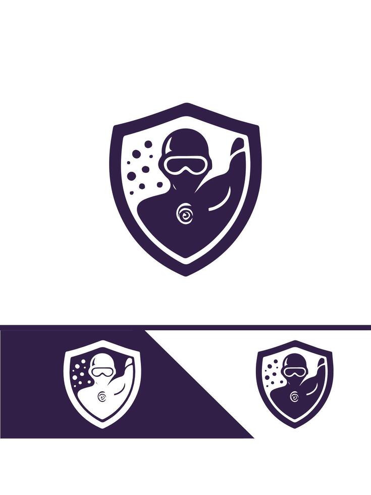 Dive Master X diver logo vector