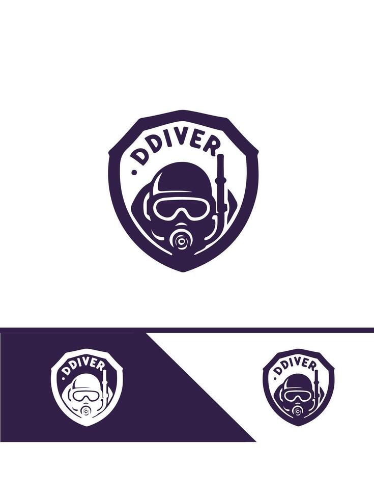 Oceanic Dive diver logo vector