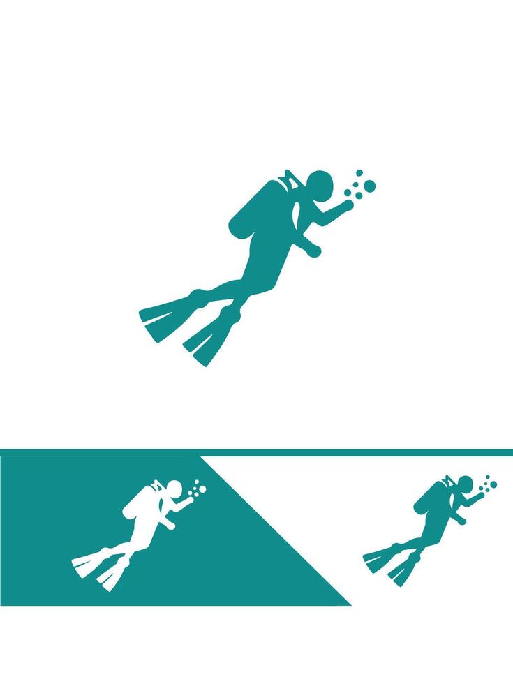 Ocean Trek Diver diver logo vector