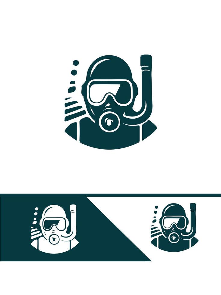 Under water Venture diver logo vector