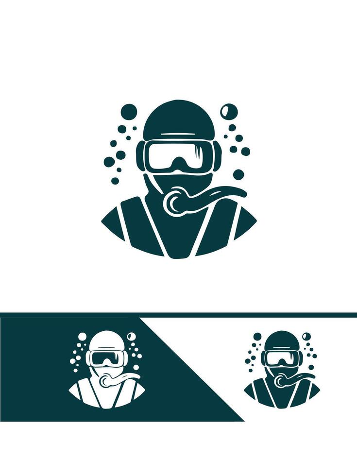Ocean Discover diver logo vector