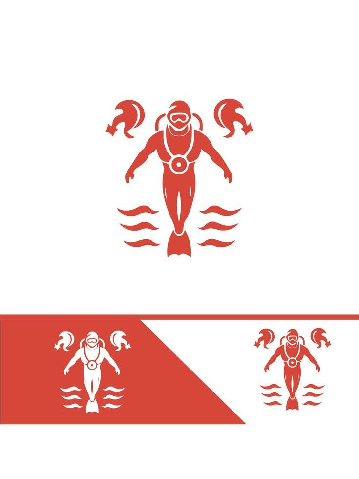 Aqua Pathfinder diver logo vector