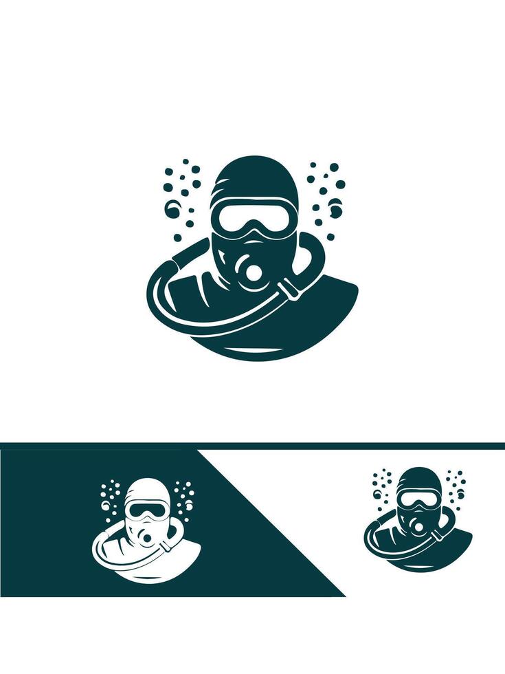 Scuba Trek diver logo vector