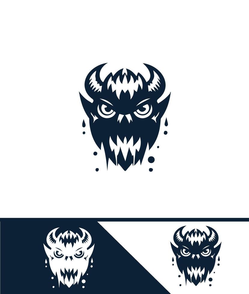 Fiendish Fury monster logo vector