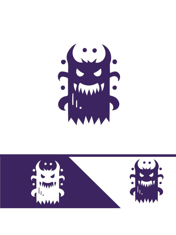 Dark Beast monster logo vector