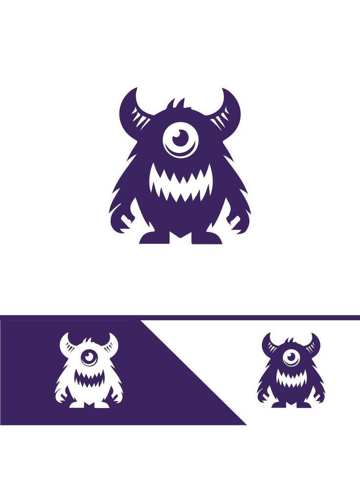 The Vile Fiend monster logo vector
